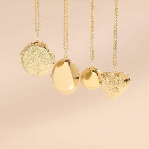 Gold 16" Stainless Steel Loop Chain Necklace - Picture 6 of 6